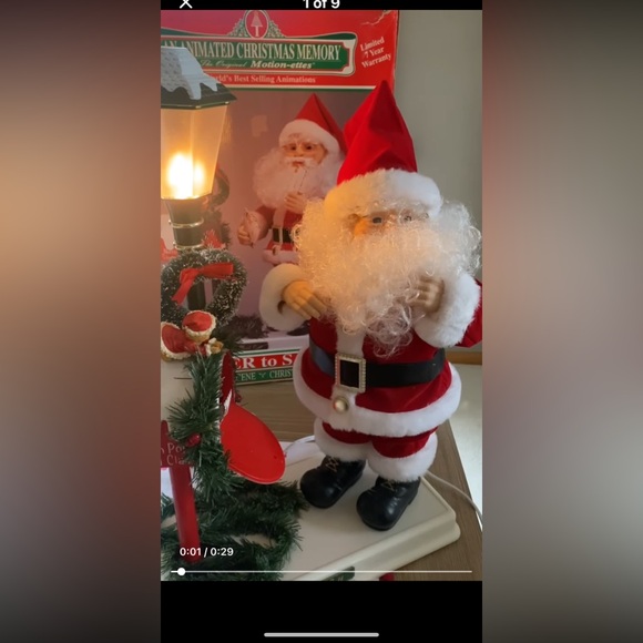 NEW, in Box, VINTAGE MOVING SANTA! Works perfectly! 🎅🎅🎅🎅🎅🎄🎄🎄🎄 - Picture 1 of 9
